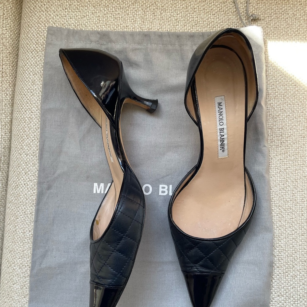 Manolo Blahnik Navy Women's Shoes Size 39.5